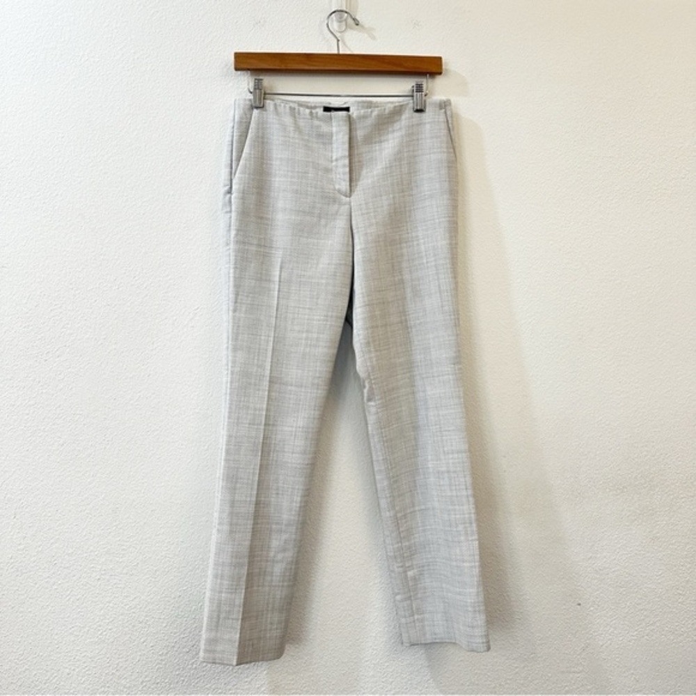 Theory Tennyson Pioneer Gray Stretch Straight Leg Ankle Pants‎ Size 4